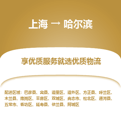 上海到哈尔滨物流专线-上海至哈尔滨物流公司-上海至哈尔滨货运专线