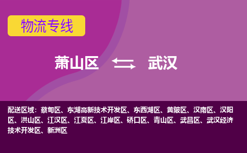 萧山区到武汉物流公司,萧山区到武汉货运,萧山区到武汉物流专线