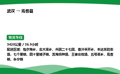 武汉到焉耆县市物流公司-专业团队/提供包车运输服务